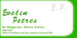 evelin petres business card